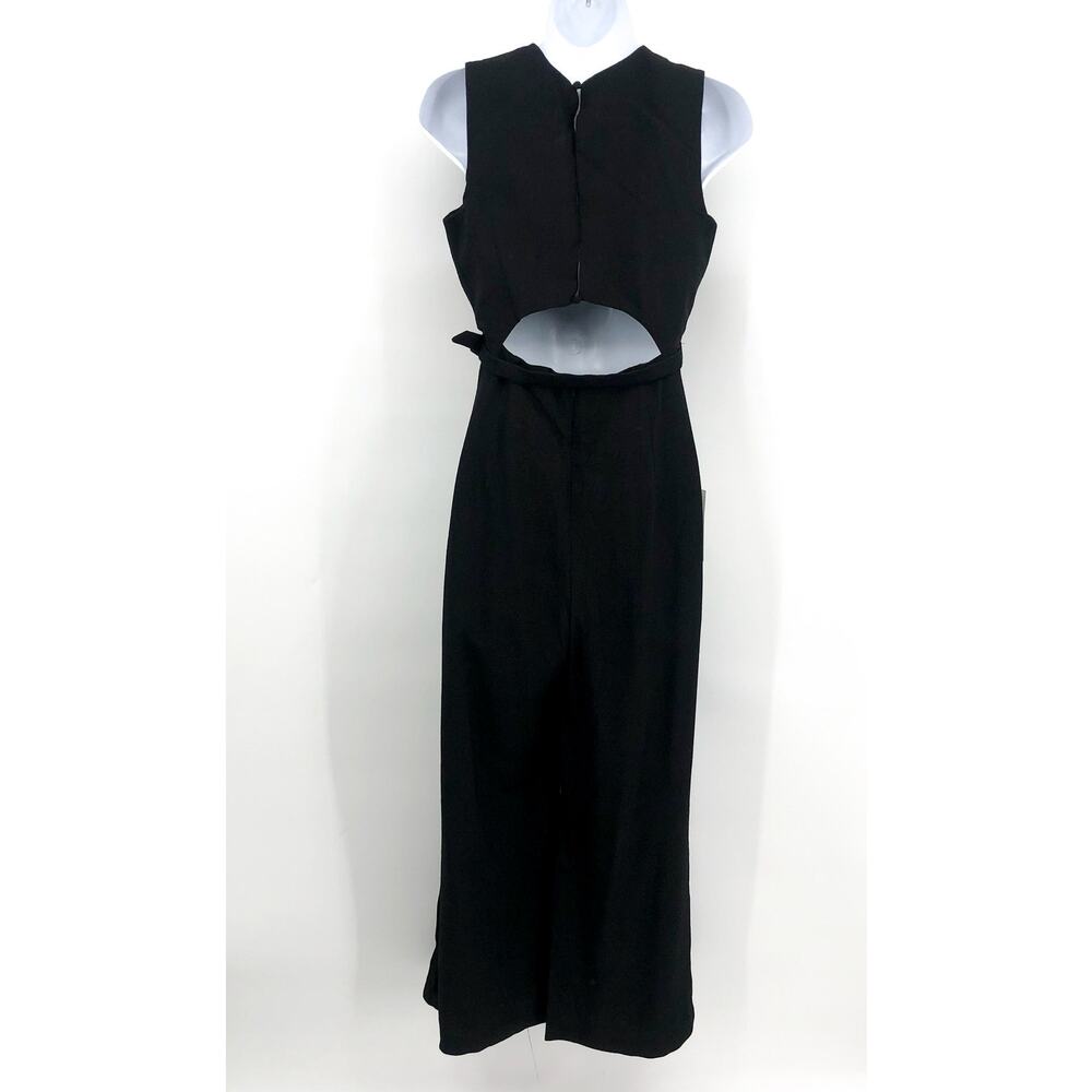 BARDOT Women's Belted Jumpsuit US 4 XS Black Cut Out Sleeveless NWT - Picture 9 of 15